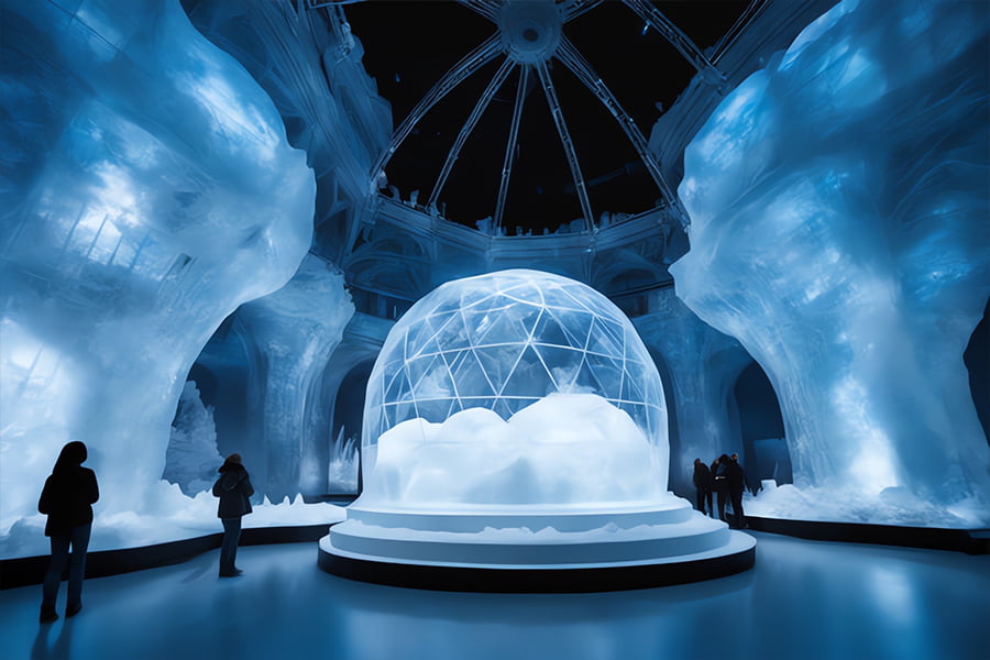 博物館，自然展廳效果圖